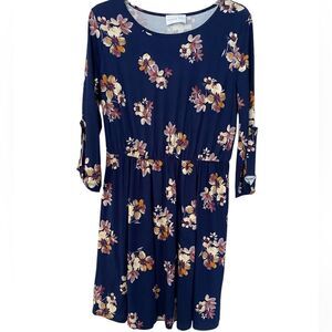 NWOT French Grey Floral Dress